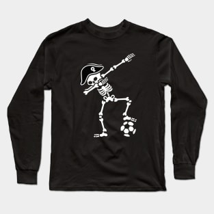 France dab dabbing skeleton soccer football Long Sleeve T-Shirt